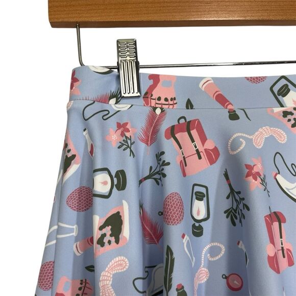 Paolas Pixels Adventurer Camping Dungeons and Dragons Skater Skirt Nerdcore M - Picture 3 of 7